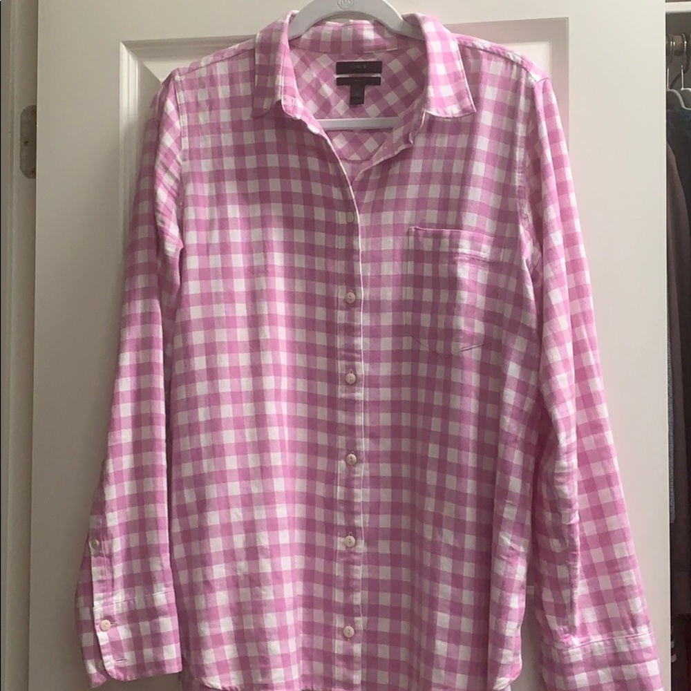 JCrew flannel gingham shirt